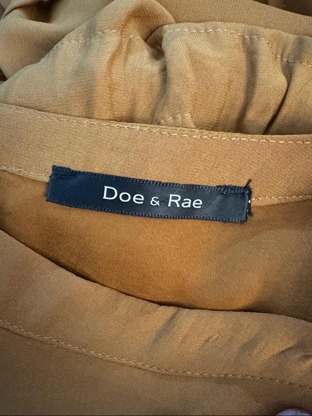 Doe & Rae Sleeveless Belted Maxi Dress in Camel Brown Size Small - Picture 7 of 7